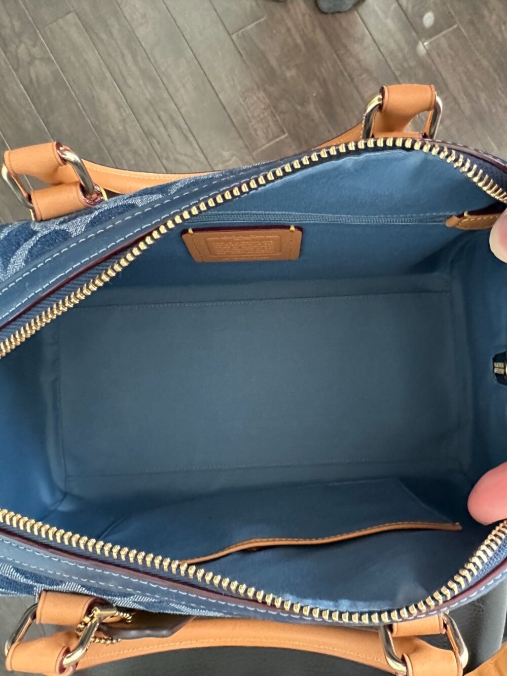 Coach Rowan Blue Signature C Canvas Large Shoulder/Satchel Style #CY699 *NWT* - Picture 7 of 10